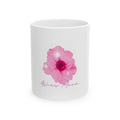 Ariel Moon Pink Floral Ceramic Mug – Feminine Watercolor Flower Coffee Cup (11oz/15oz)