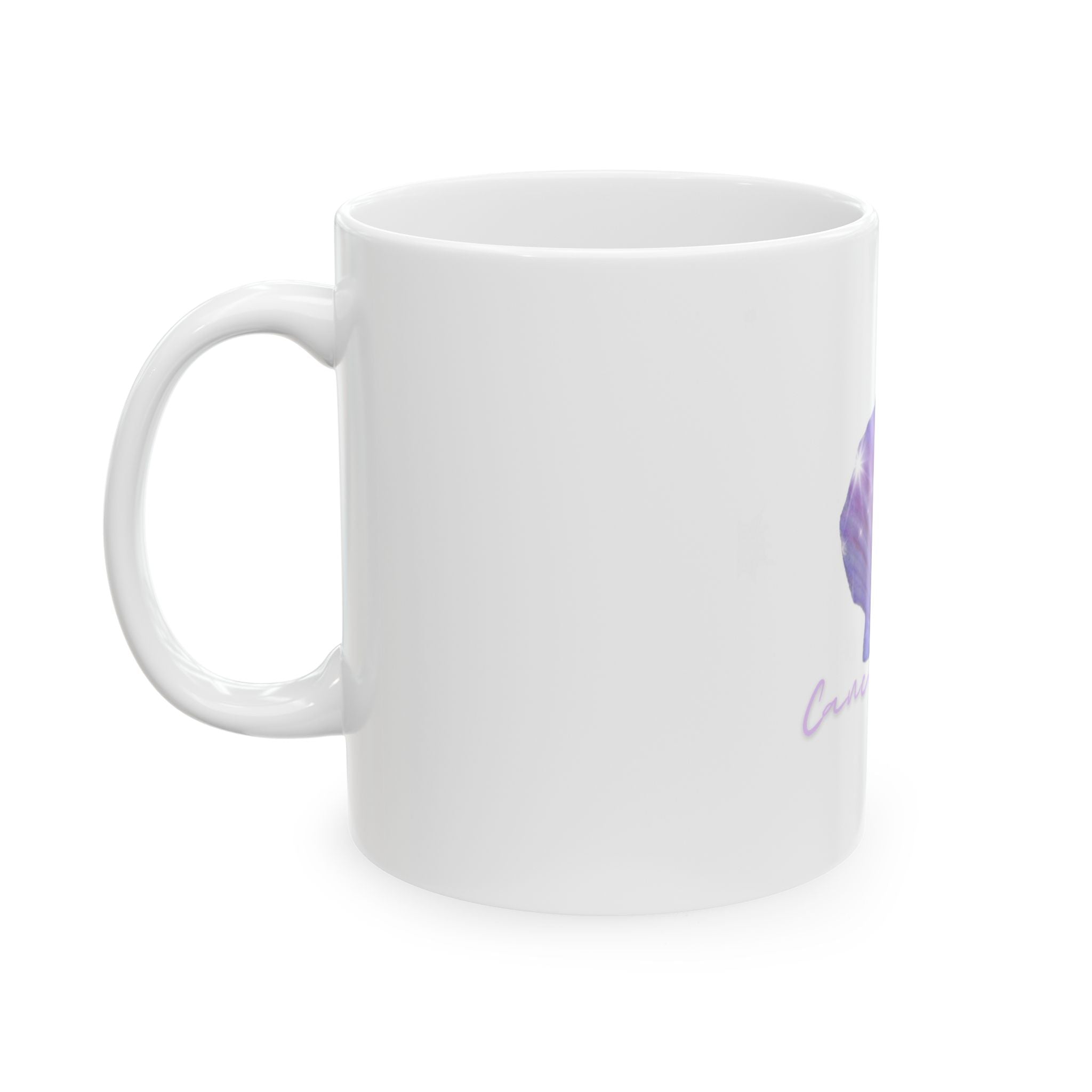 Cancer Moon Purple Shell Mug – Beachy Ceramic Coffee Cup (11oz & 15oz)