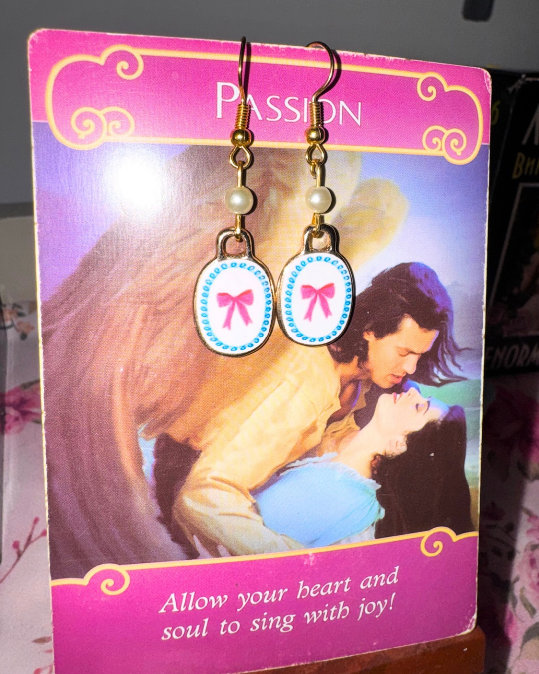 Princess Pink Bow Earrings